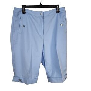 EP Pro Women's Golf Shorts Size 12 Baby Blue 13 Inch Inseam Polyester Pockets